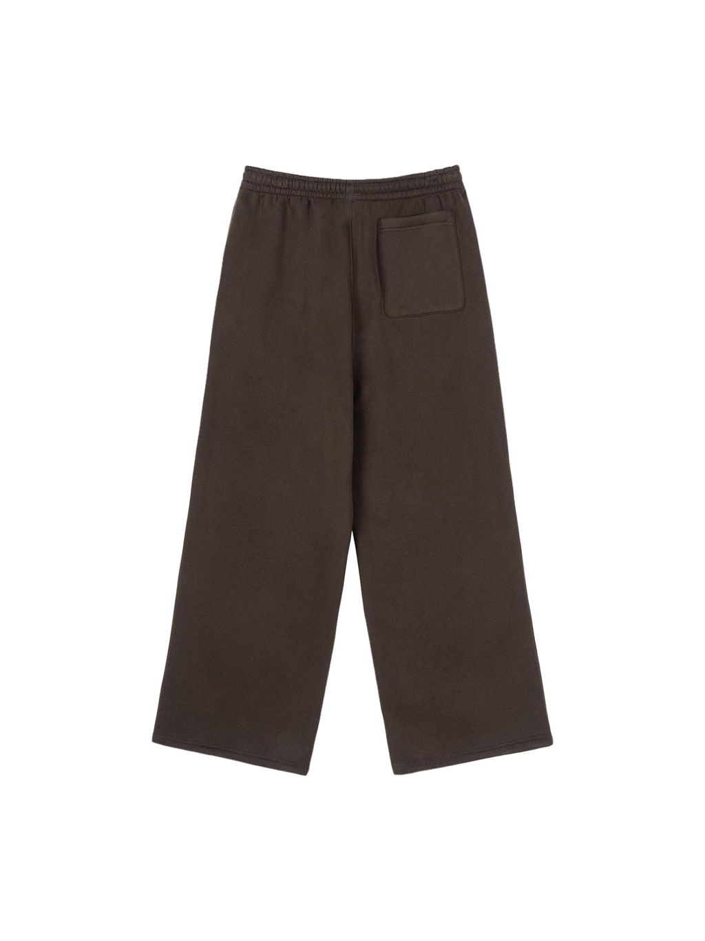 Marcel Afters Fleece Drawstring Straight-Leg Sweatpants in Brown, laid flat