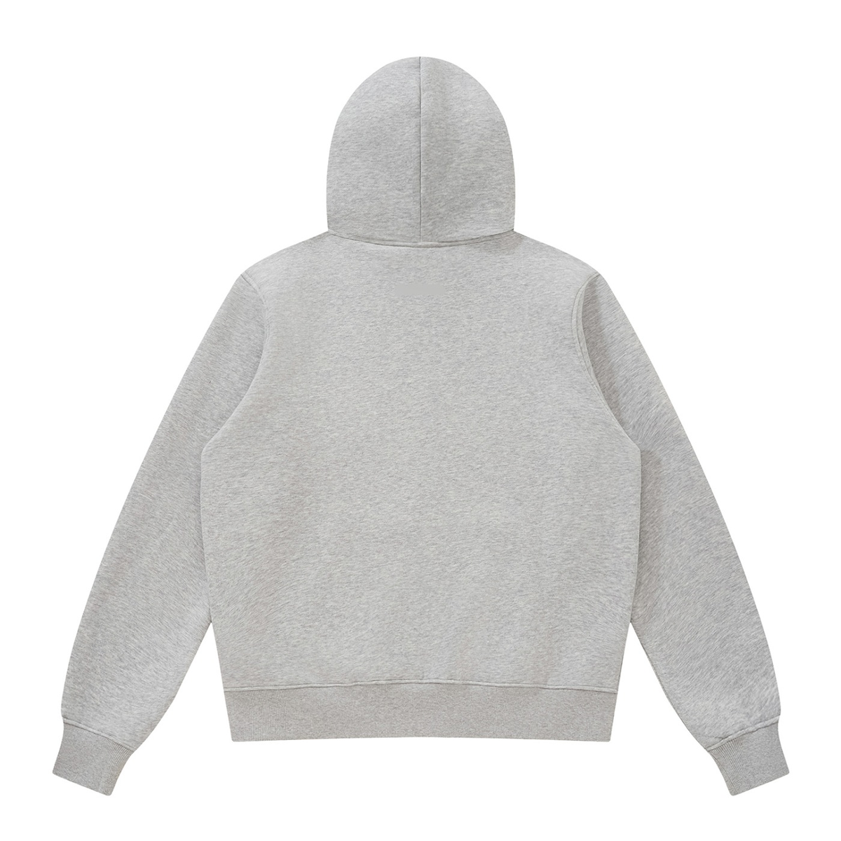 Marcel Afters Fleece Full Zip Hoodie in Grey, laid flat