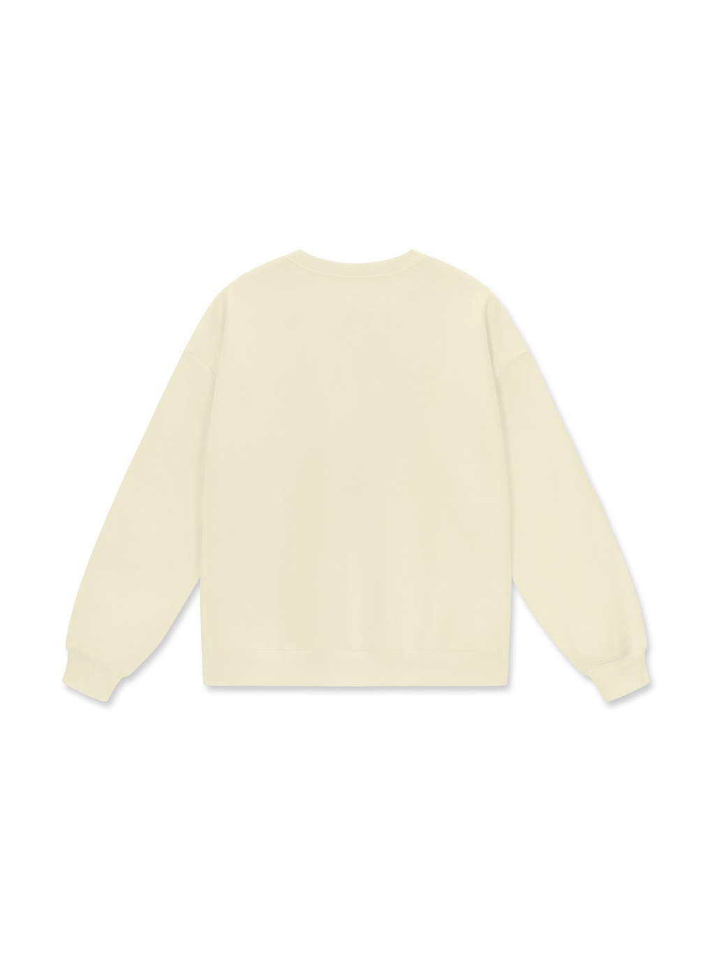 Marcel Afters Heavyweight Drop Shoulder Sweatshirt in Lucent White, laid flat