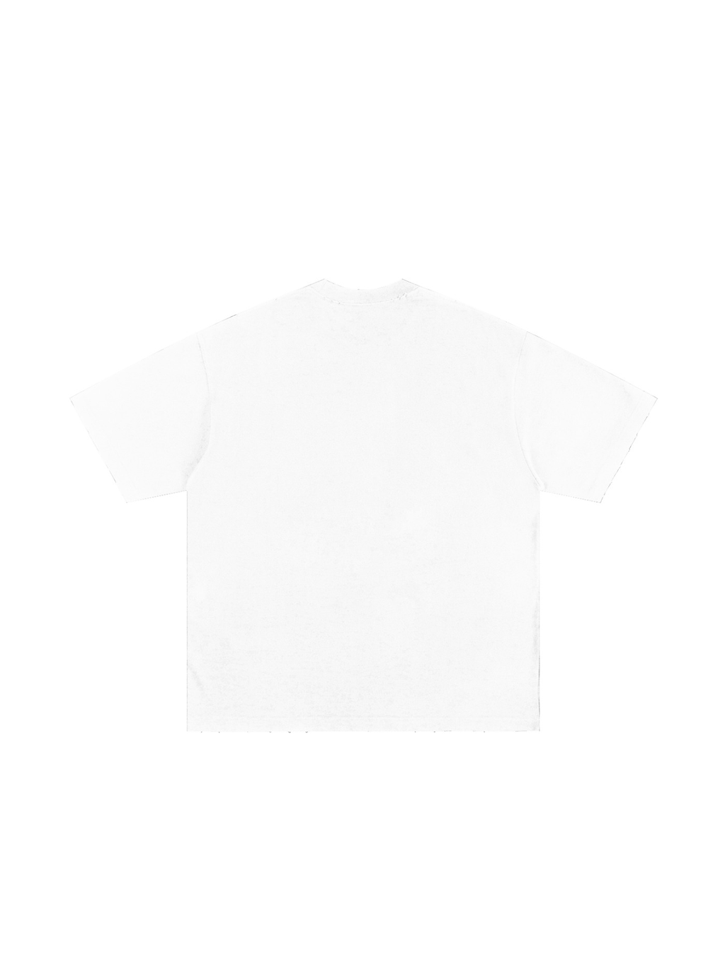 Marcel Afters Heavyweight Hand-frayed T-Shirt in White, laid flat