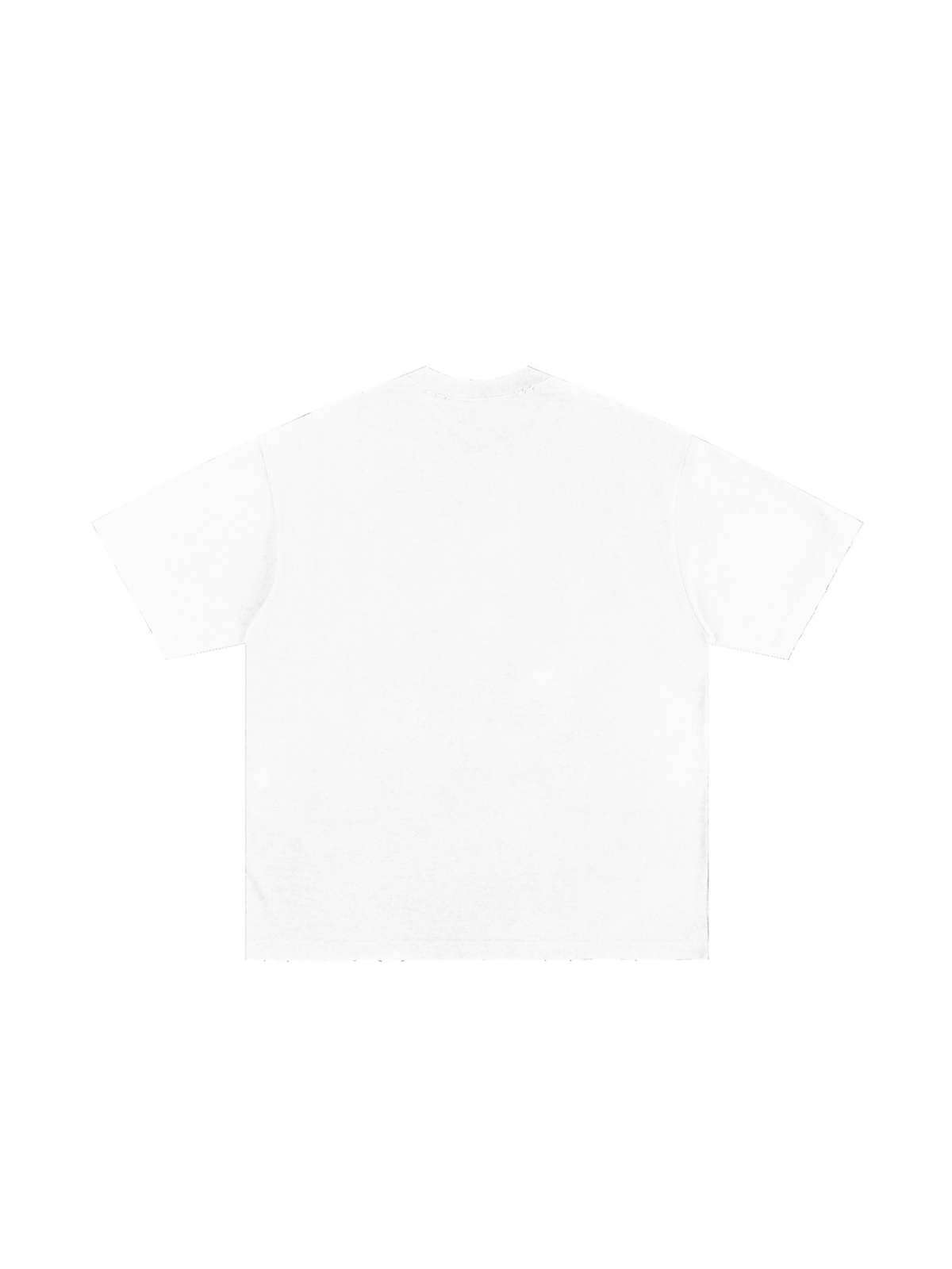 Marcel Afters Heavyweight Hand-frayed T-Shirt in White, laid flat