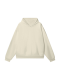 Marcel Afters Heavyweight Hidden Pocket Fleece Hoodie in Lucent White, laid flat