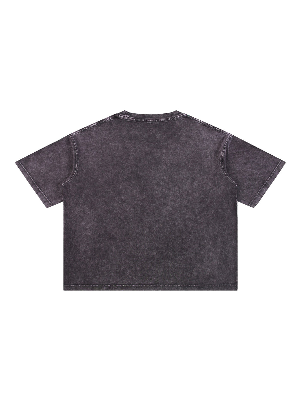 Marcel Afters Mineral Wash Boxy Cotton T-Shirt in Dark Gray, laid flat