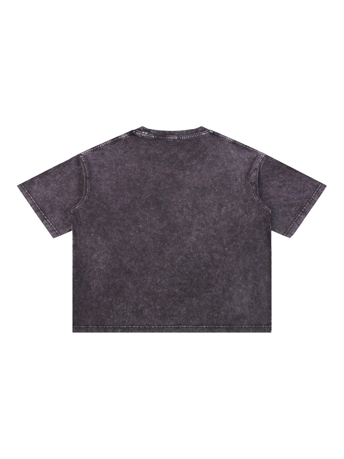 Marcel Afters Mineral Wash Boxy Cotton T-Shirt in Dark Gray, laid flat