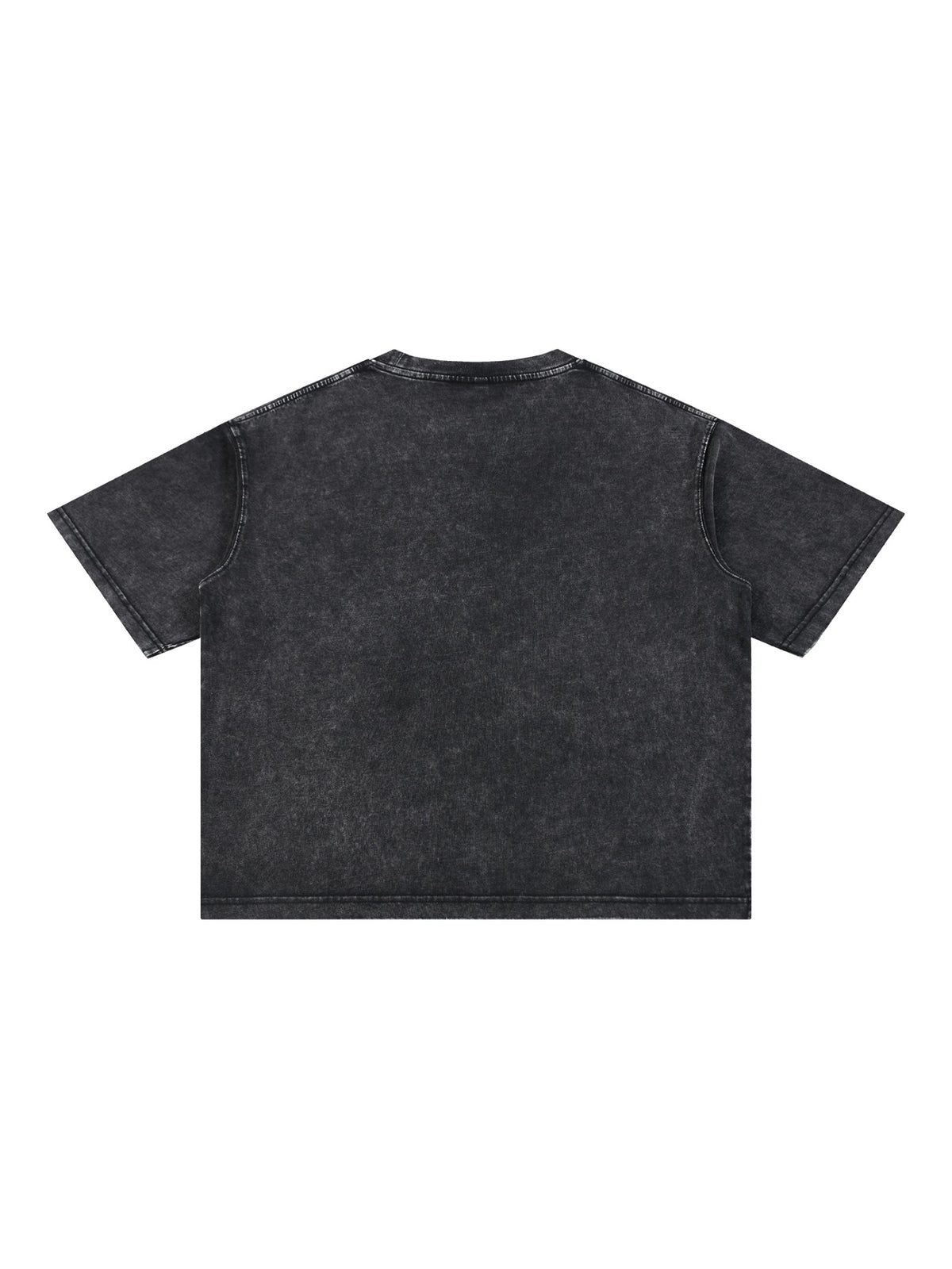 Marcel Afters Mineral Wash Boxy Cotton T-Shirt in Dark Gray, laid flat