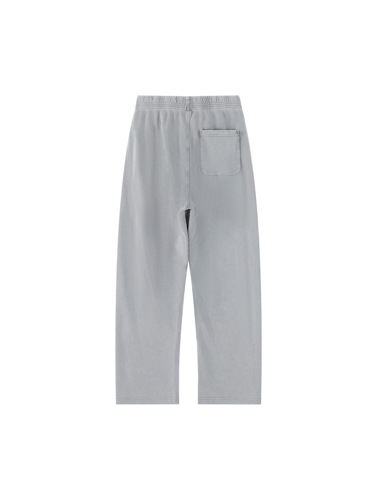 Marcel Afters Mineral Wash Straight Sweatpants in Light Gray, laid flat