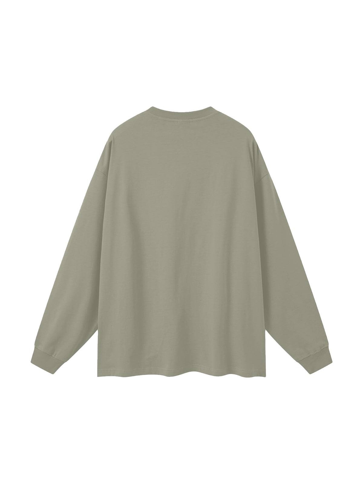 Marcel Afters Oversized Long Sleeve T-Shirt in Oat Gray, laid flat