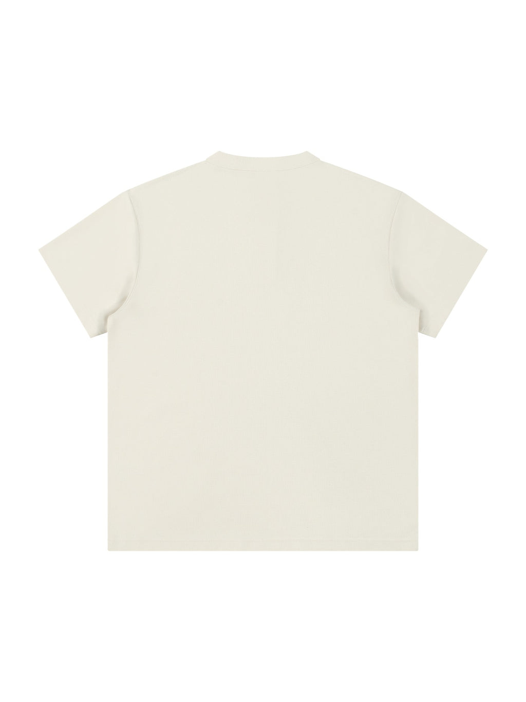 Marcel Afters Short Sleeve Henley Shirt in Apricot, laid flat