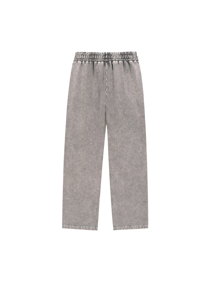 Marcel Afters Snow Wash Heavyweight Sweatpants in Light Gray, laid flat, plain white background
