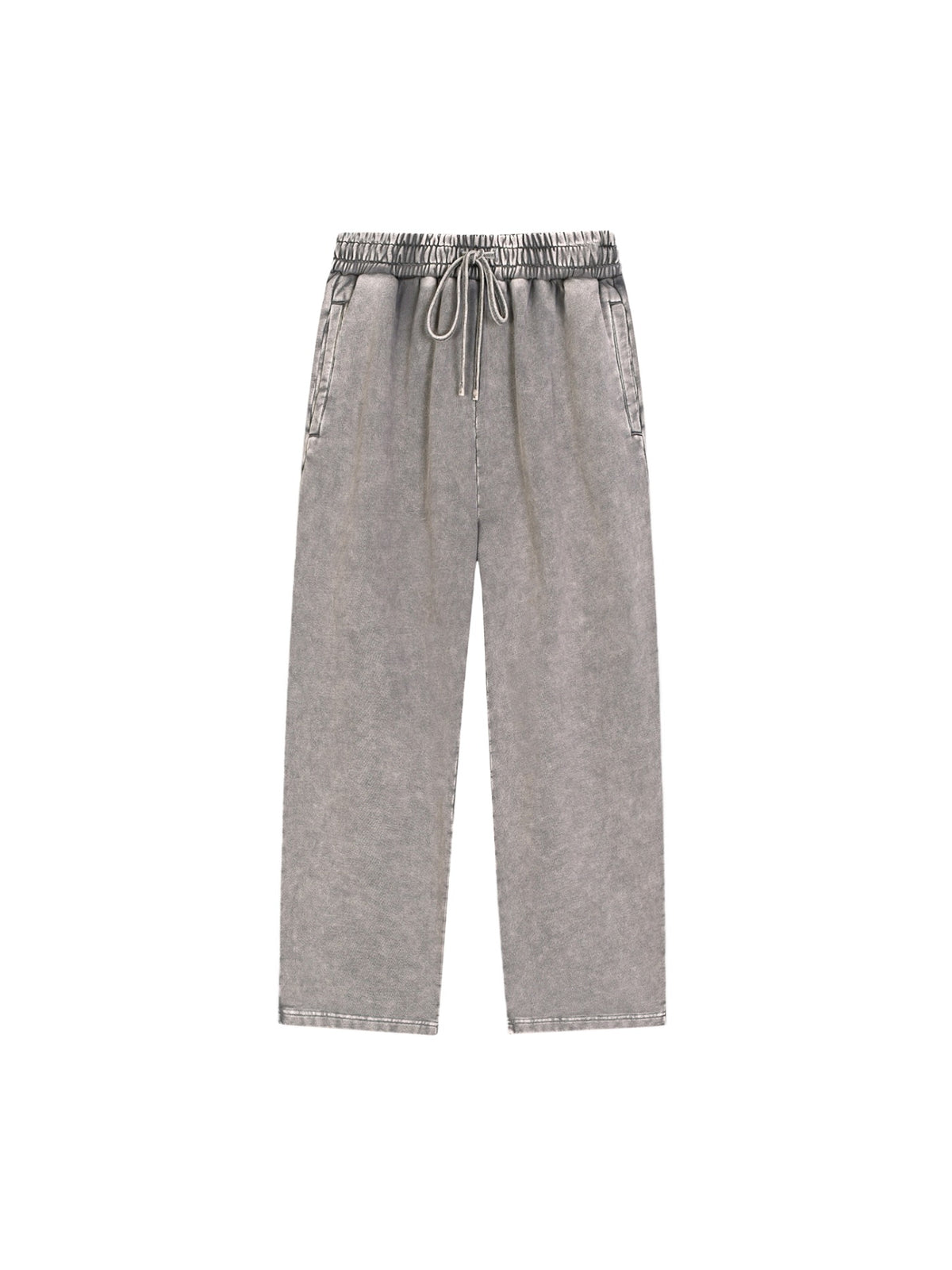 Marcel Afters Snow Wash Heavyweight Sweatpants in Light Gray, laid flat
