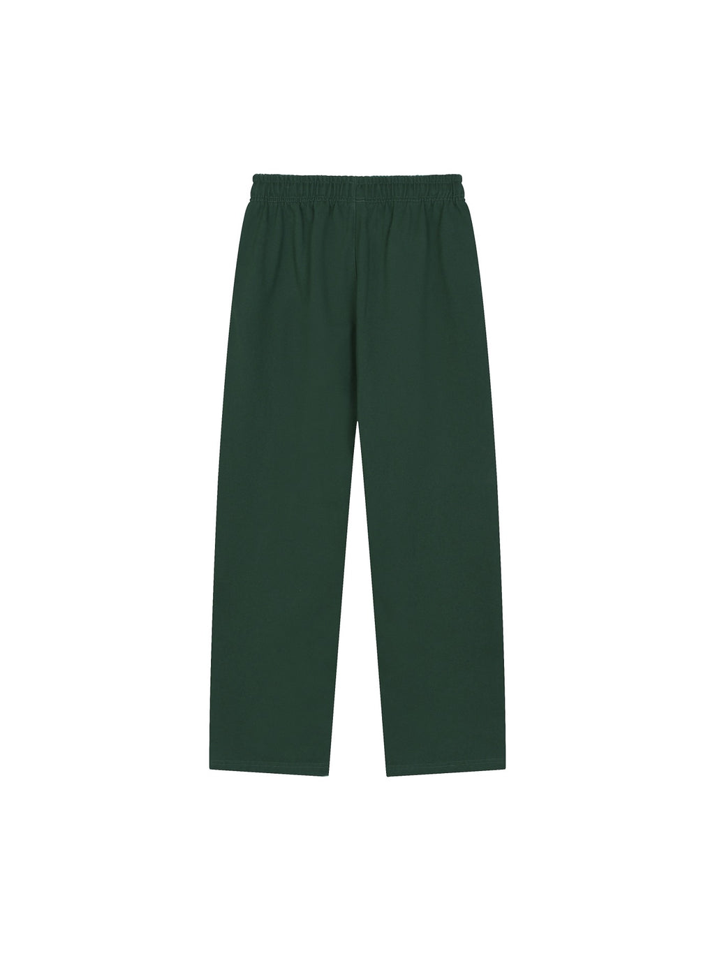 Marcel Afters Solid Color Straight-Leg Sweatpants in Blackish Green, laid flat