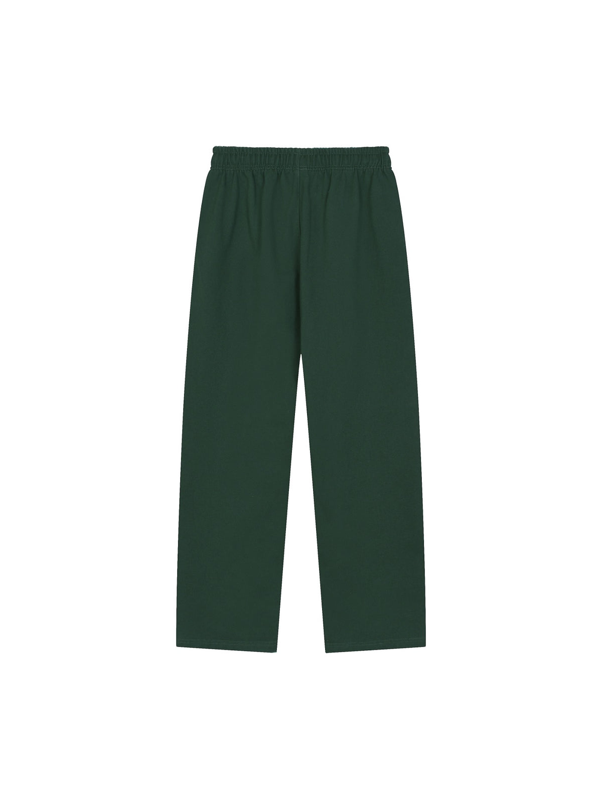 Marcel Afters Solid Color Straight-Leg Sweatpants in Blackish Green, laid flat