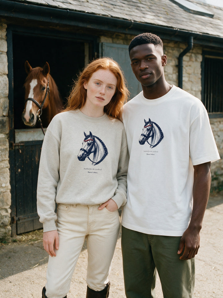 Stabled For The Weekend Heavyweight Drop Shoulder T-Shirt