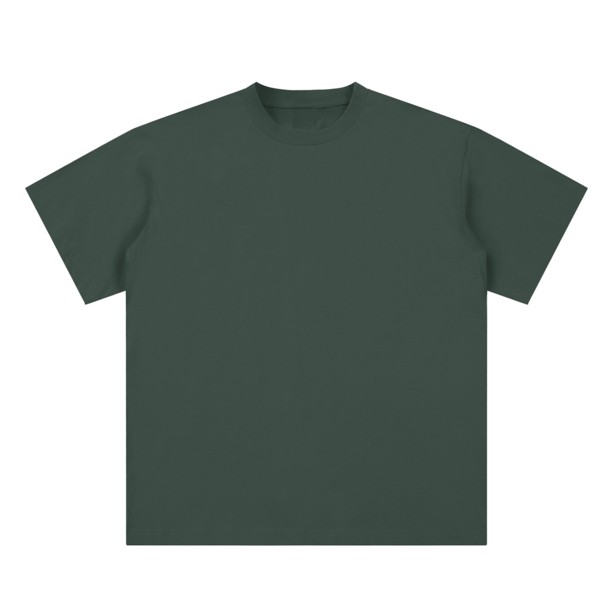 Marcel Afters Sueded Cotton T-Shirt in Green, laid flat