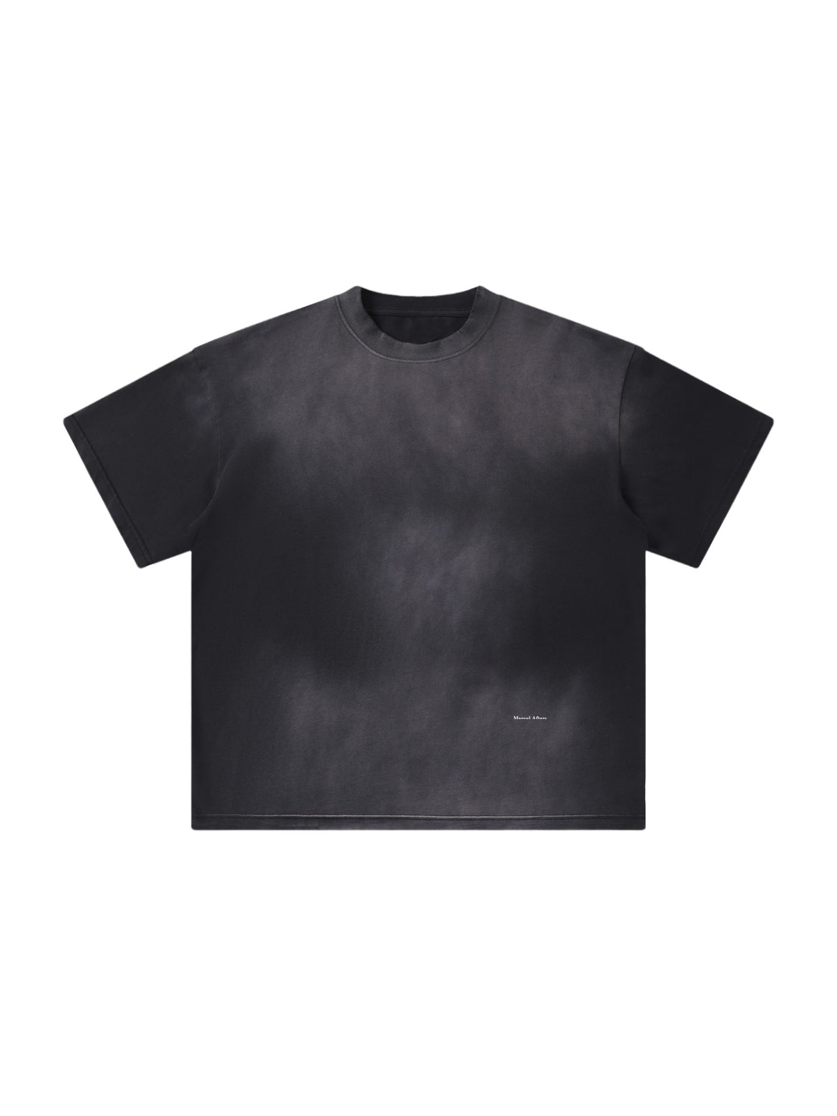 Marcel Afters Sunfade T-Shirt in Black, laid flat