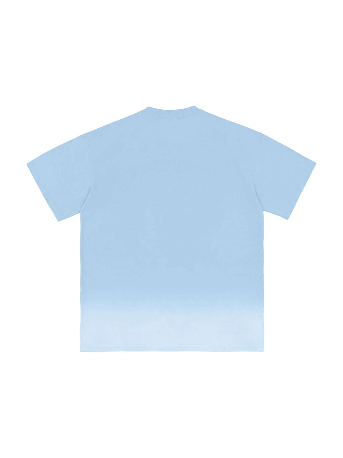 Marcel Afters Sunfade Vintage Washed T-Shirt in Blue, laid flat