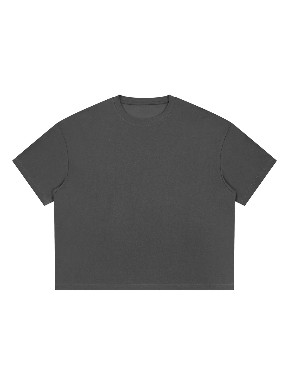 Marcel Afters Boxy Coolmax T-Shirt in Dark Gray, laid flat