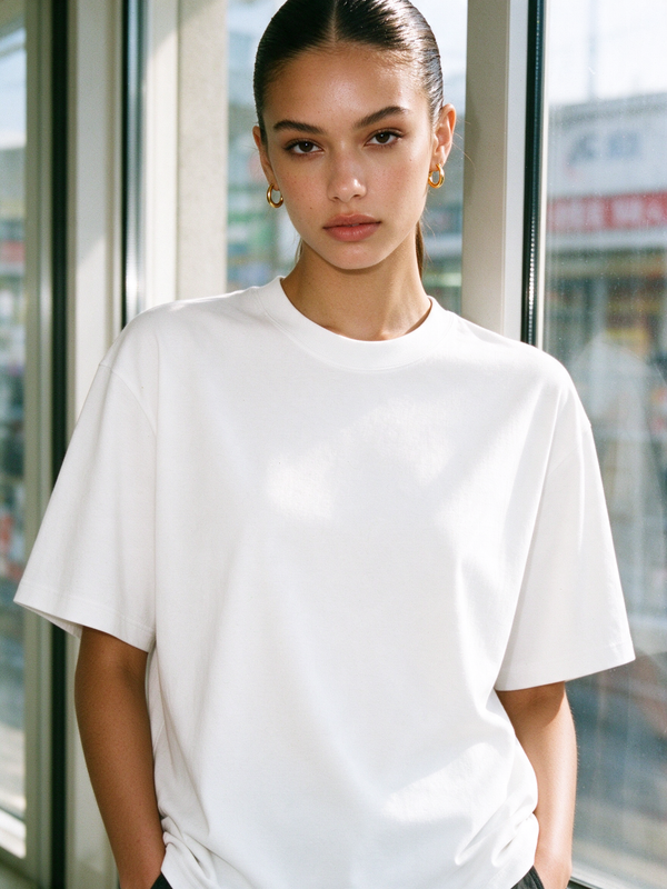 Marcel Afters Heavyweight Boxy T-Shirt, Light Tones