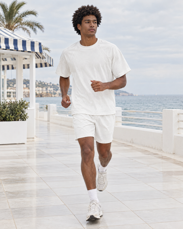 Marcel Afters Tonal Paneled Performance T-Shirt, Light Tones