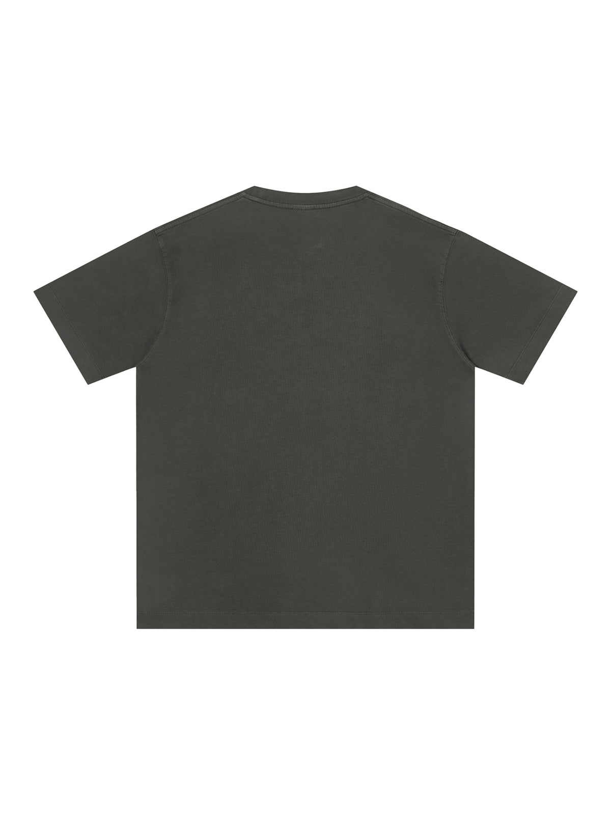 Marcel Afters Vintage Wash Boxy T-Shirt, 230 gsm in Dark Gray, laid flat