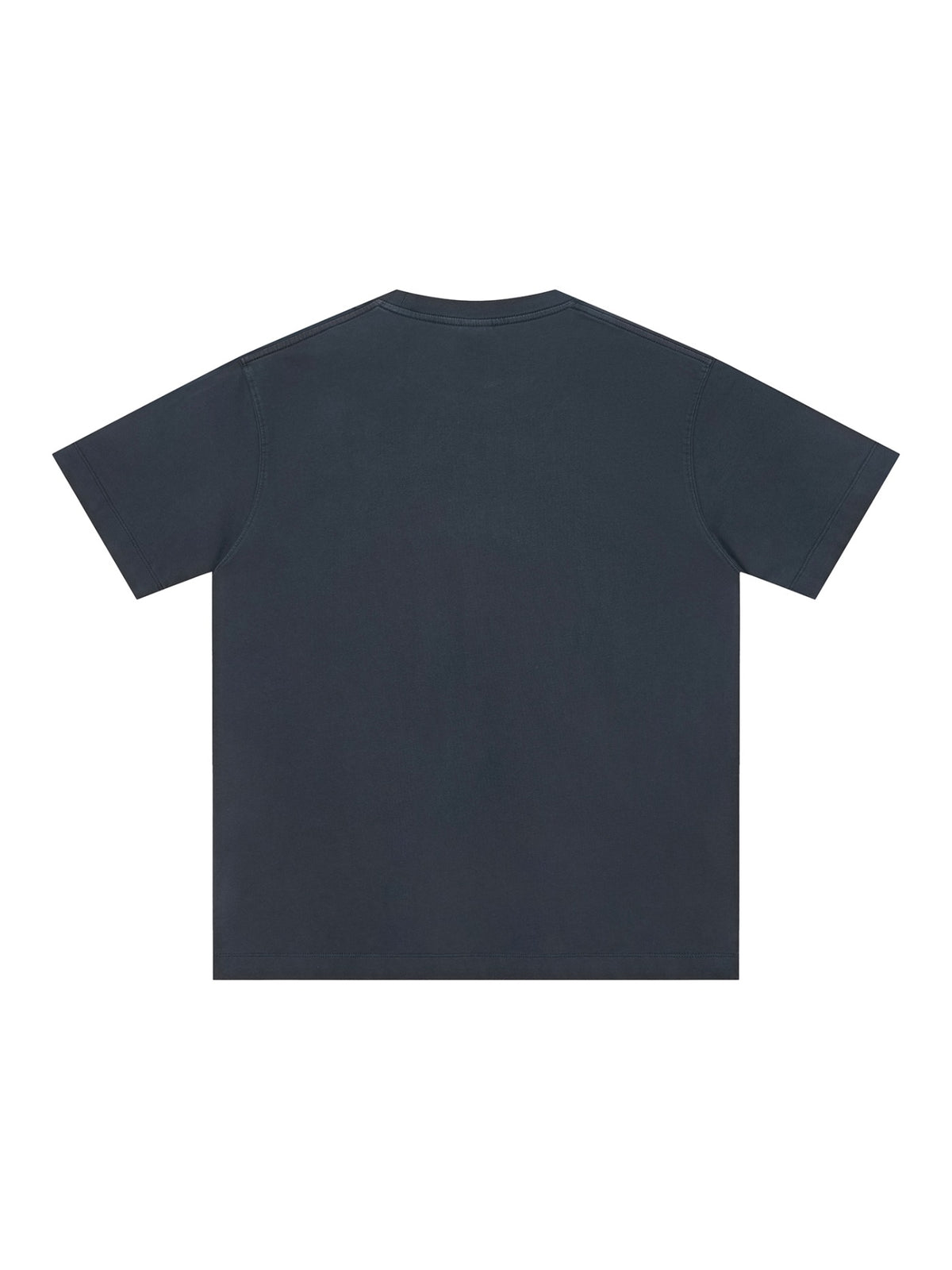 Marcel Afters Vintage Wash Boxy T-Shirt, 230 gsm in Dark Gray, laid flat, plain white background