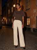 Marcel Afters Vintage Wash Boxy T-Shirt, 230 gsm in Brown, worn by a woman, street