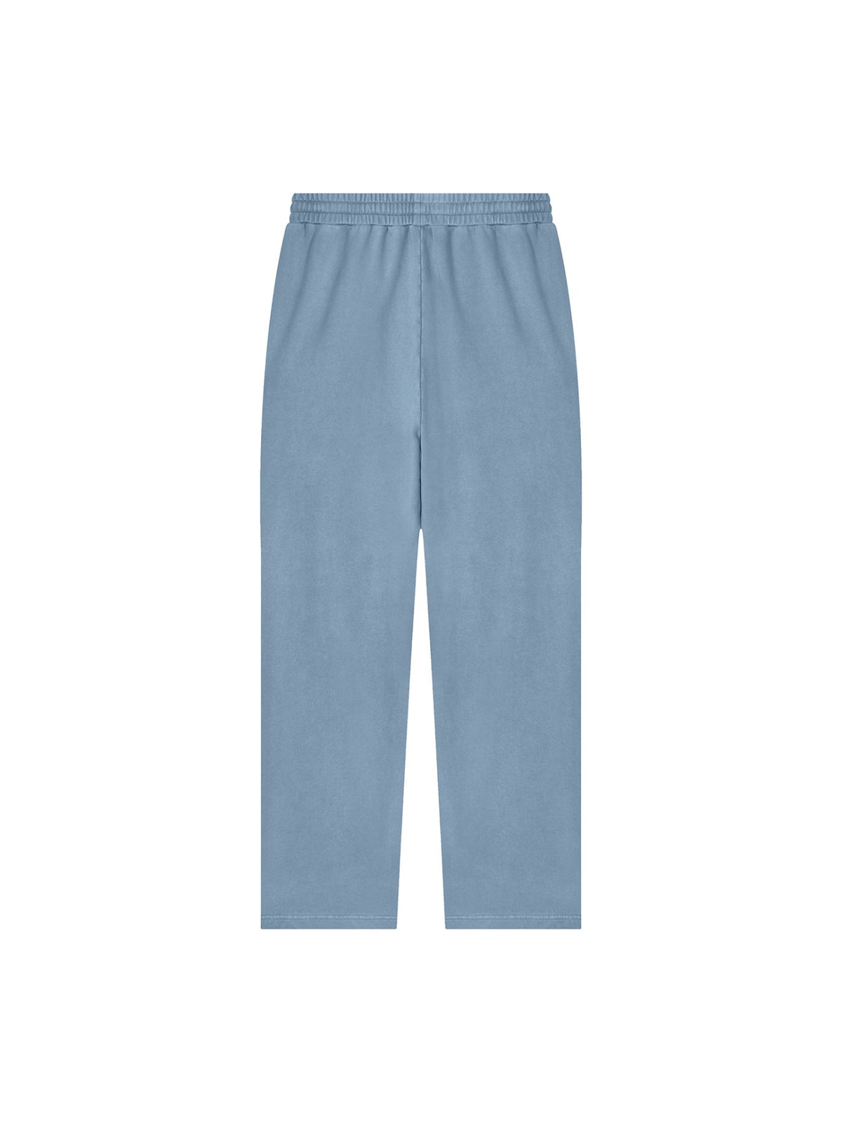 Marcel Afters Vintage Wash Sweatpants in Jeans Blue, worn by a woman, plain white background