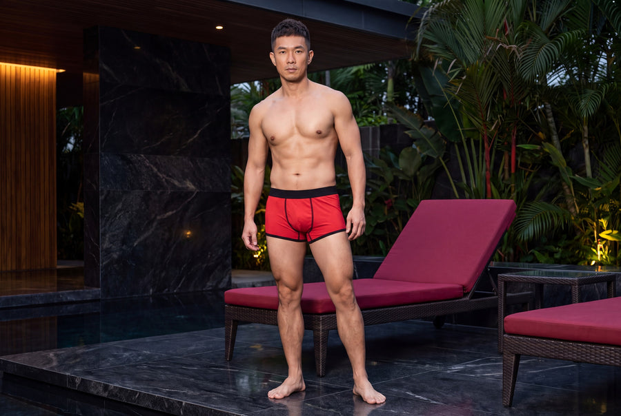 True Notions Air Trunk - VDay x CNY Limited Edition, worn by the model (front view)