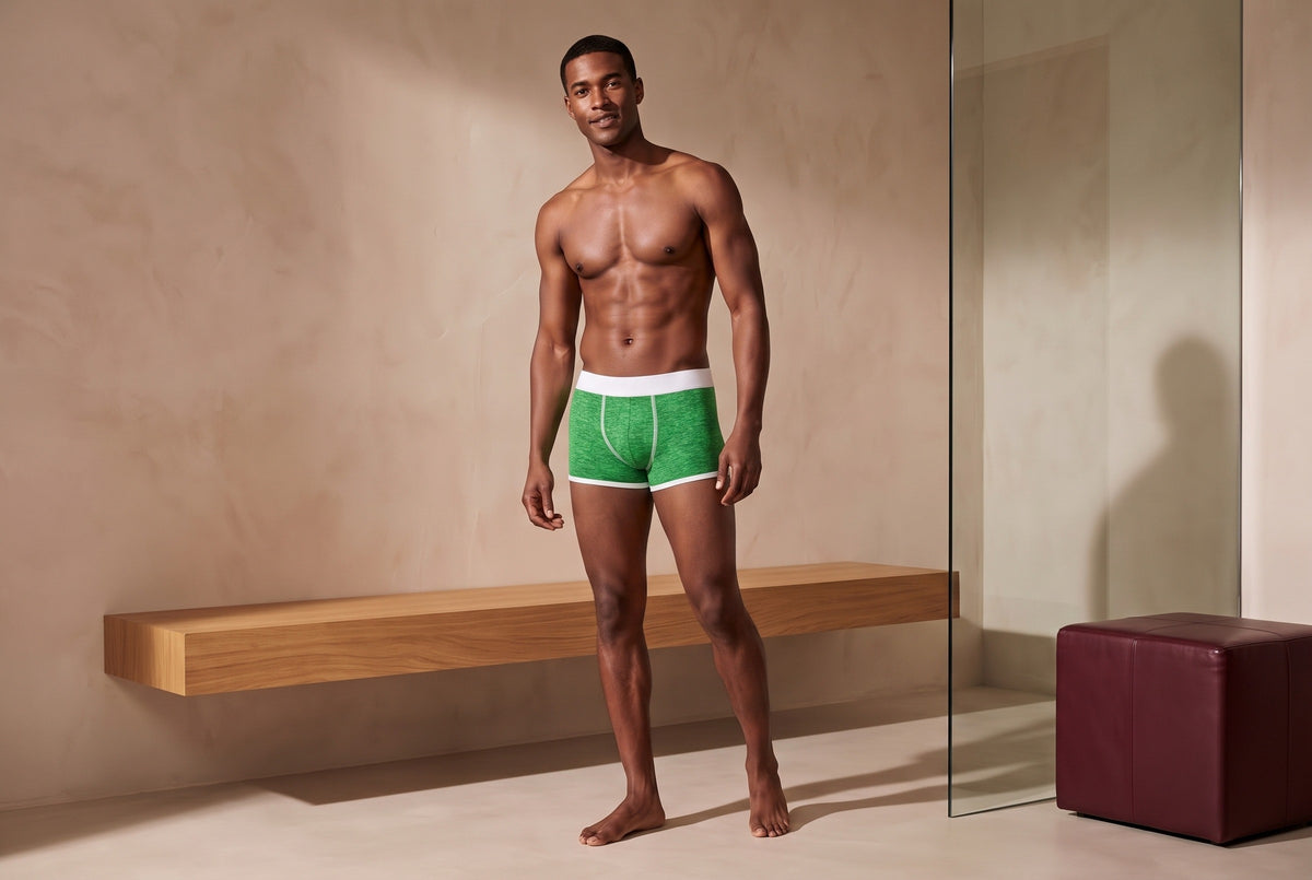 True Notions Trunk - Java / White, worn by the model (fq view)