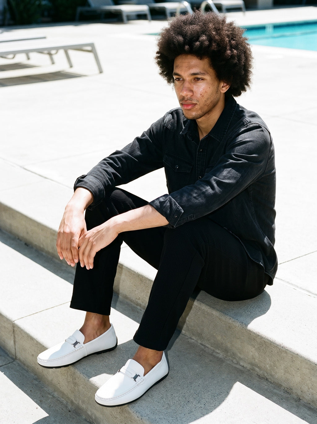 The Marina Loafer, on model