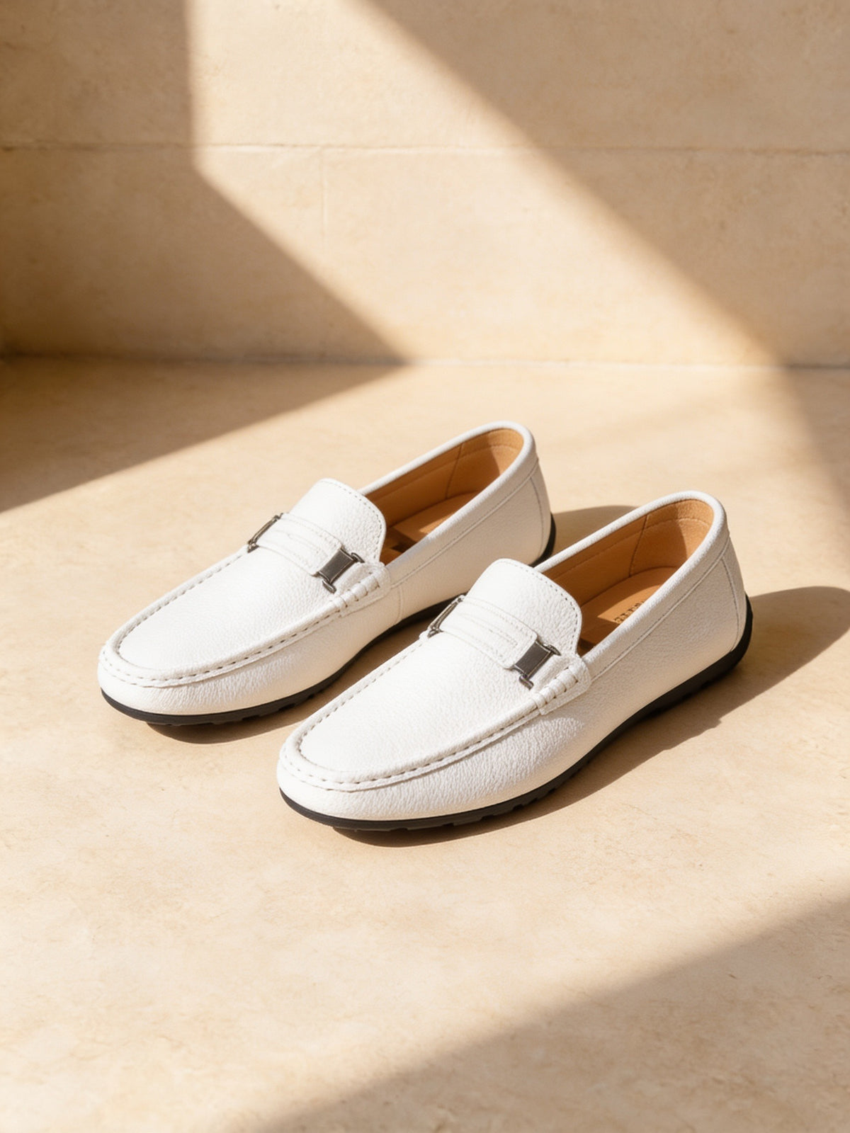 The Marina Loafer, limestone studio