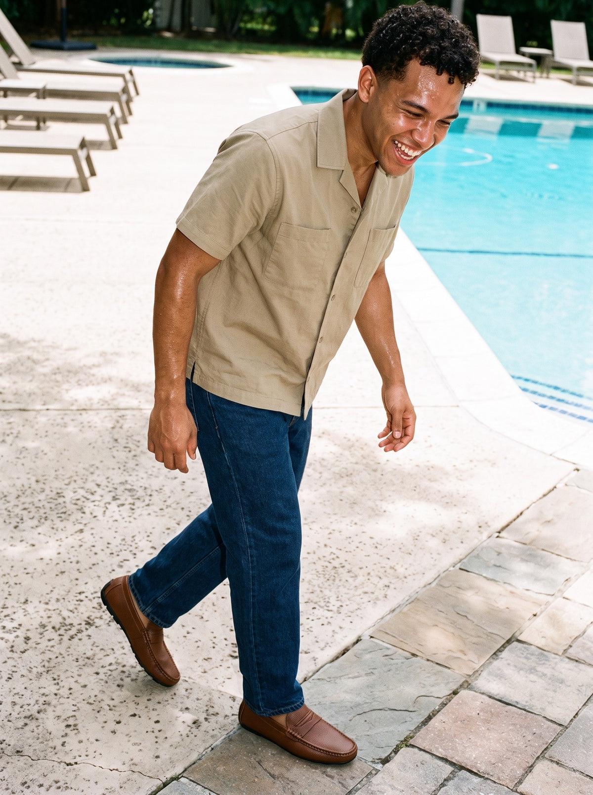 The Riviera Loafer, on model