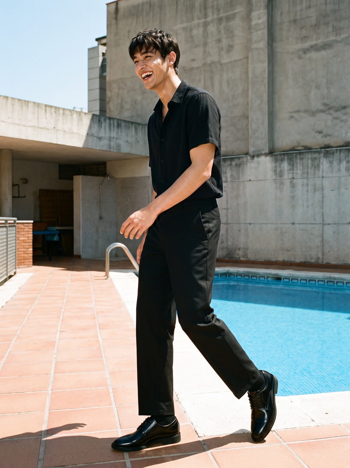 The Black Car Derby, worn on model