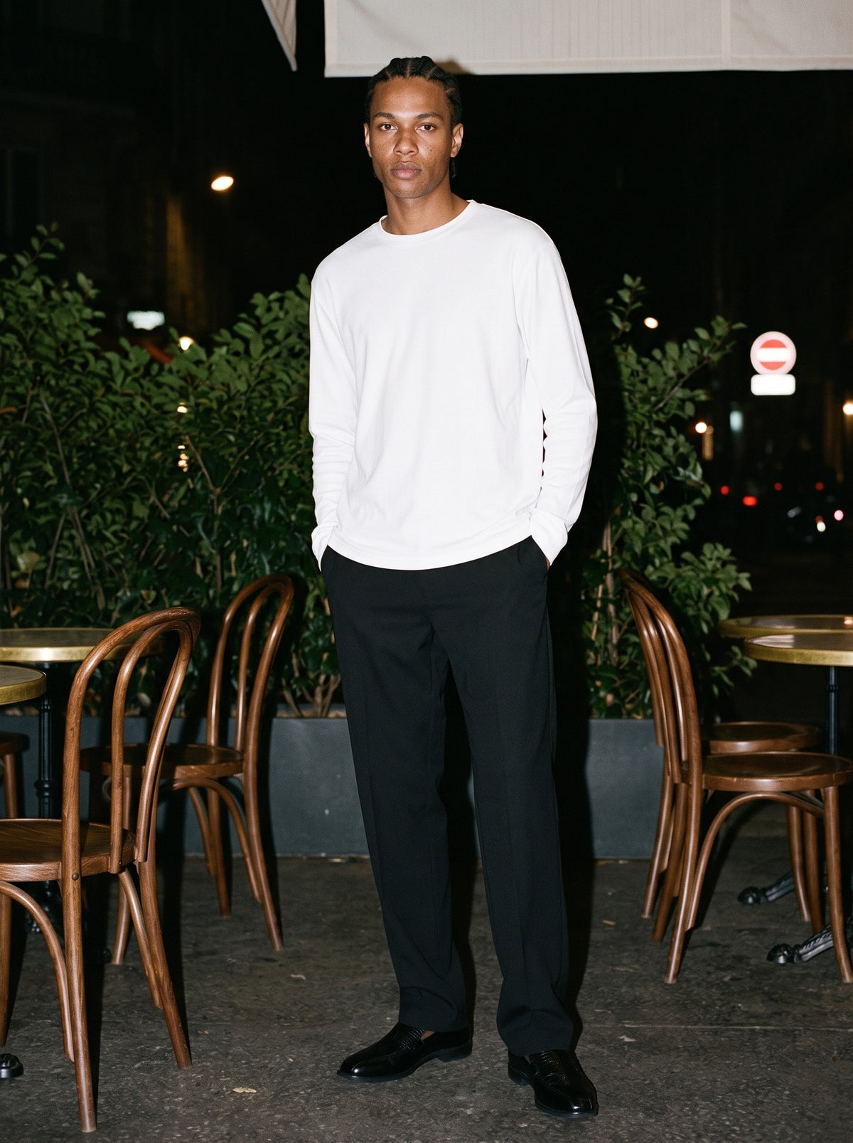 The Glitterball Slip-On, on model