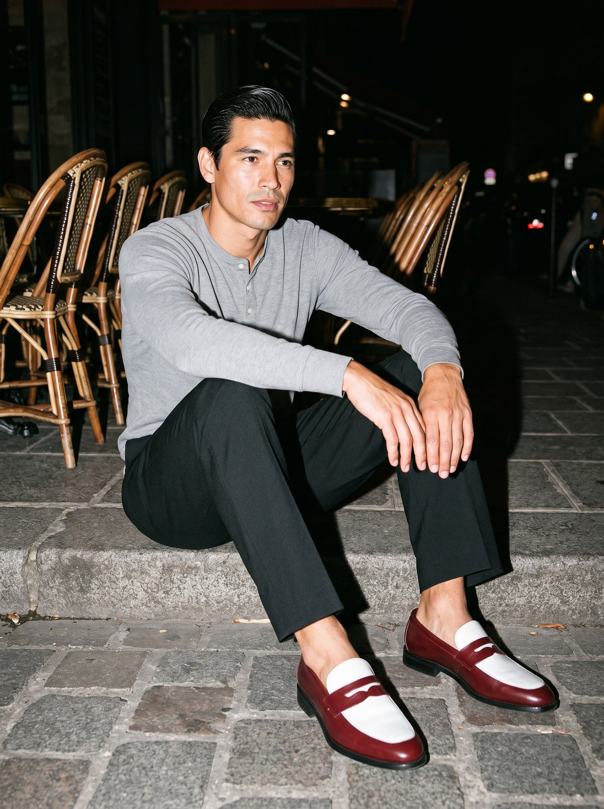 The Cherry Soda Loafer, on model