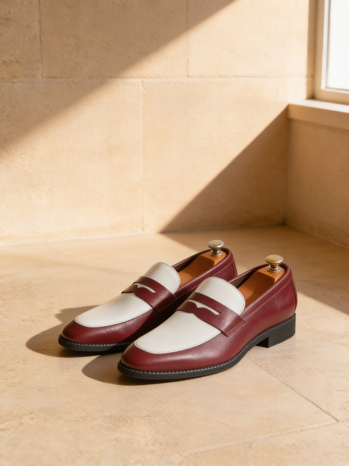 The Cherry Soda Loafer, limestone studio