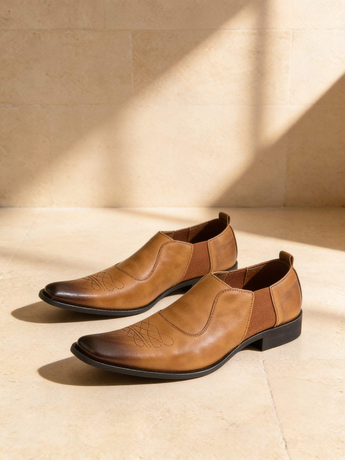 The Border Town Slip-On, limestone studio