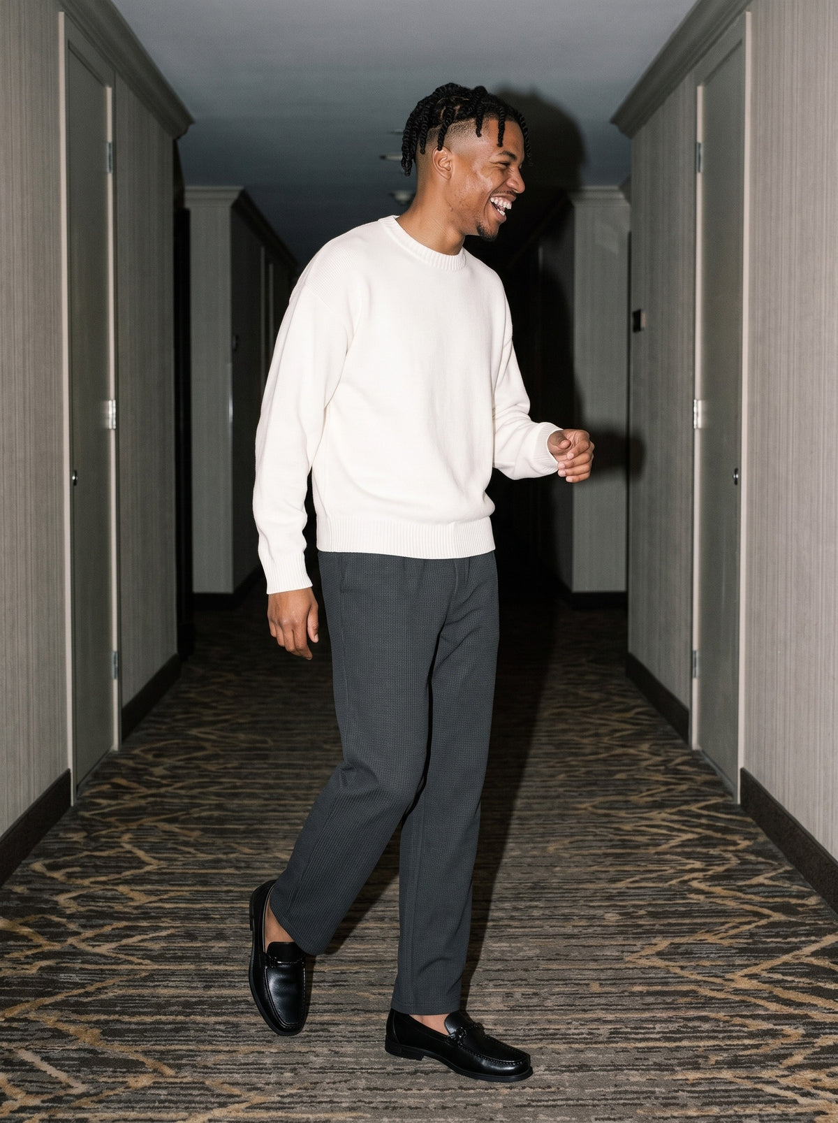 The Night Desk Loafer, on model