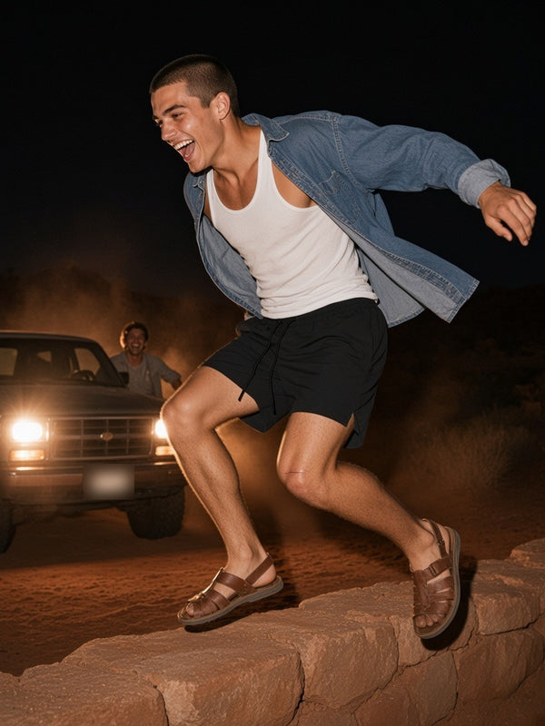 Marcel Afters Men's Pocketed Compression-Lined Performance Shorts