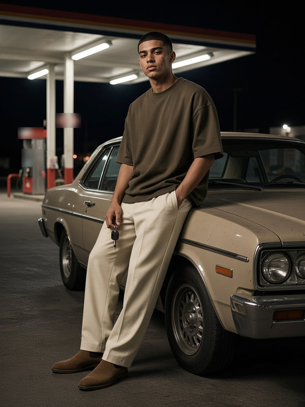 Marcel Afters Oversized Drop Shoulder T-Shirt, 200 gsm — Dark