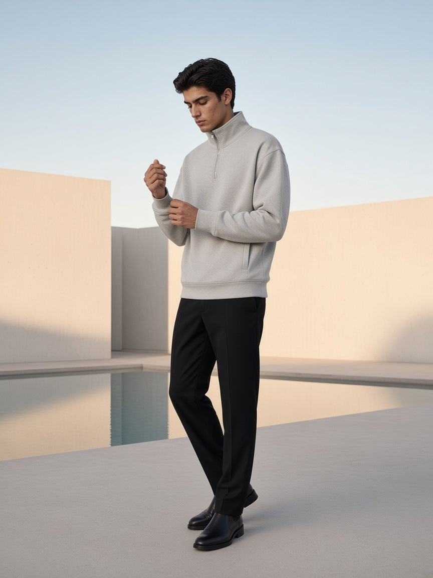 Marcel Afters Quarter-Zip Drop Shoulder Sweatshirt