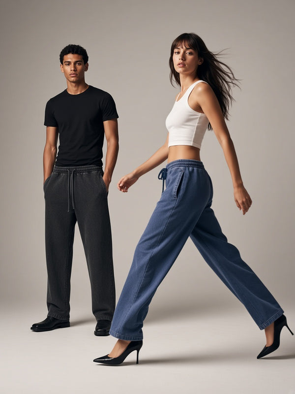 Marcel Afters Snow Wash Heavyweight Sweatpants — Dark