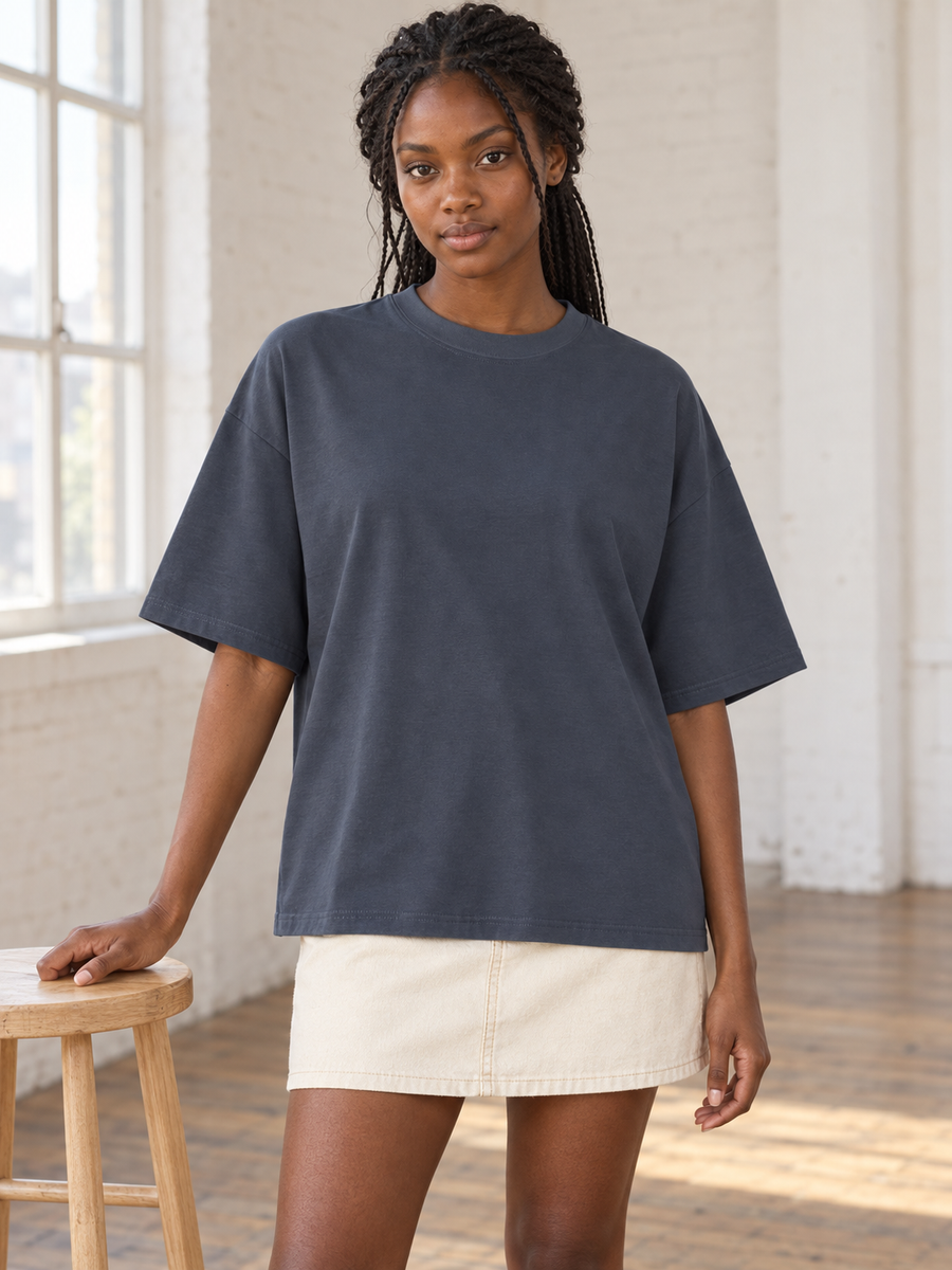 Marcel Afters Essential Sorona Boxy T-Shirt — Dark