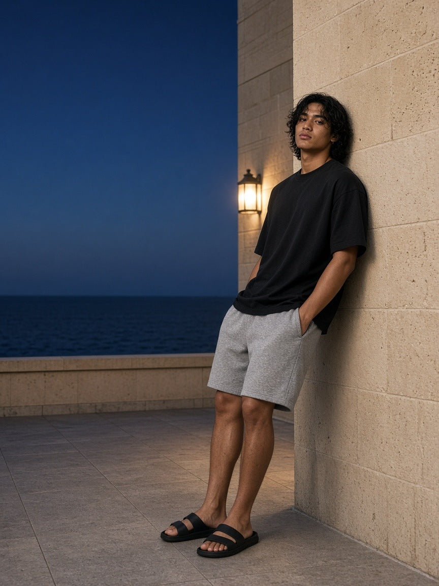 Sunfade T-Shirt in Black, à deux, worn by him