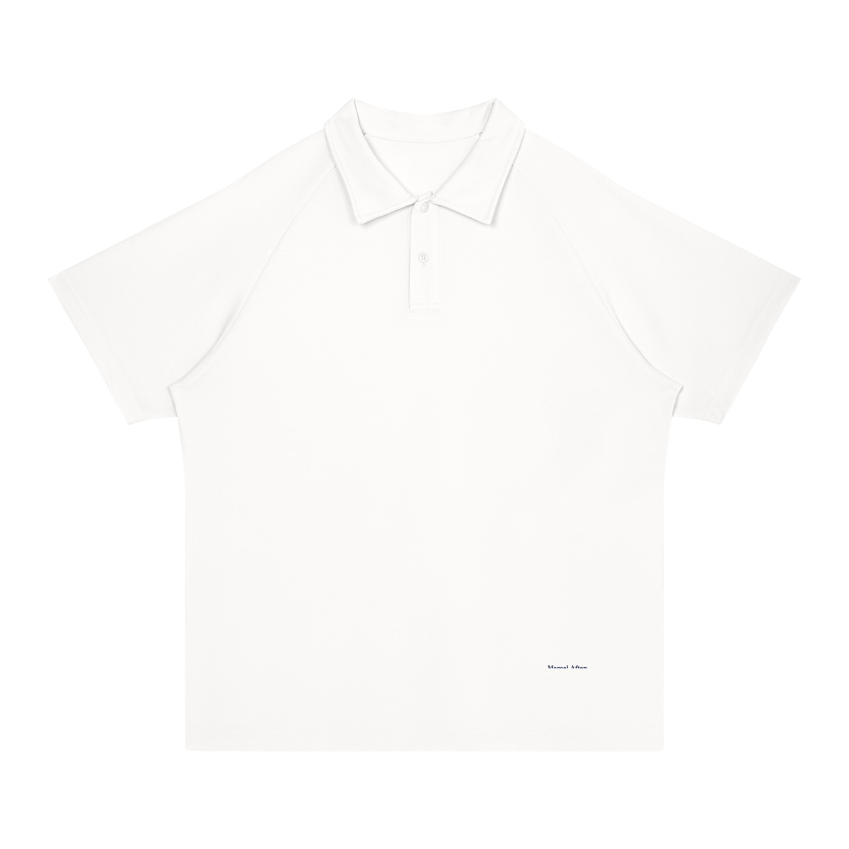 Unisex regular fit polo shirt in White, front view on white (supplier original)