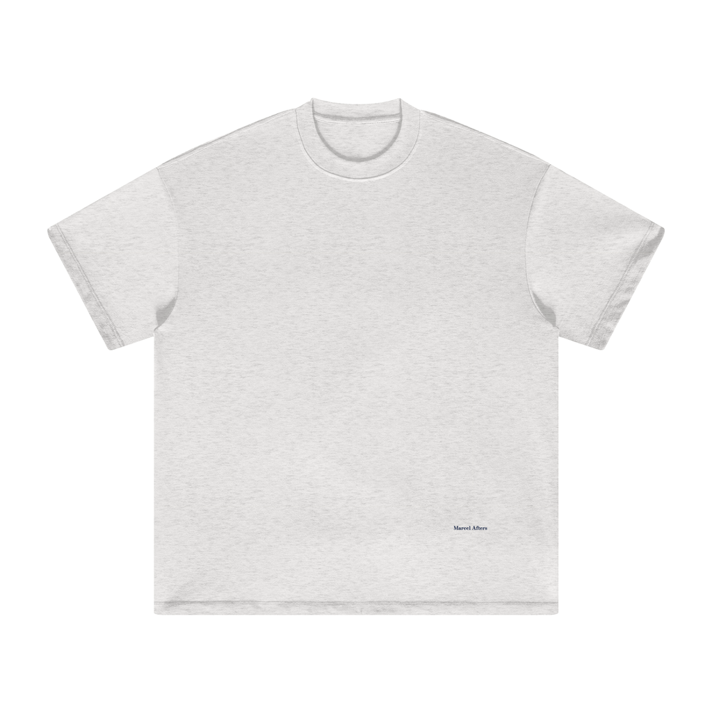 Women's heavyweight earth tone t-shirt in Oat Gray, front view (supplier original)