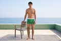 True Notions Boxer Brief — Java / White — worn, Java / White