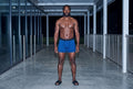 True Notions Boxer Brief — Sapphire / Black — worn, Sapphire / Black