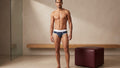 True Notions Brief — Navy / White — worn, Navy / White