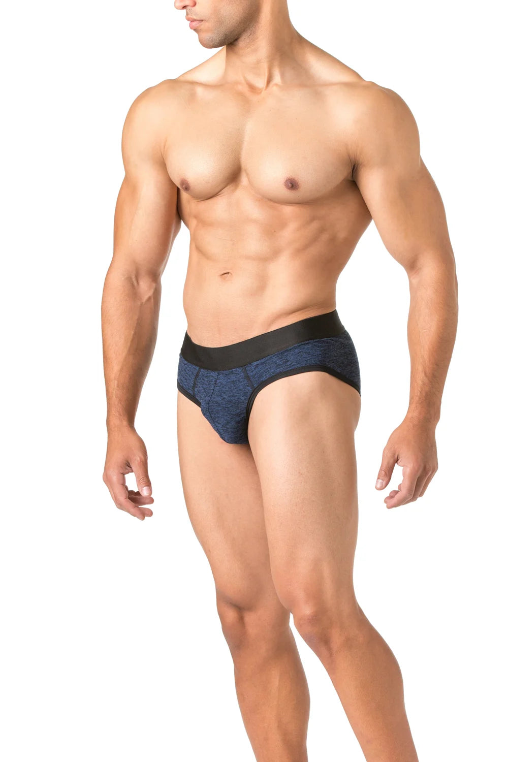 True Notions Briefs 3-Pack — Blue / Black — worn, Blue / Black